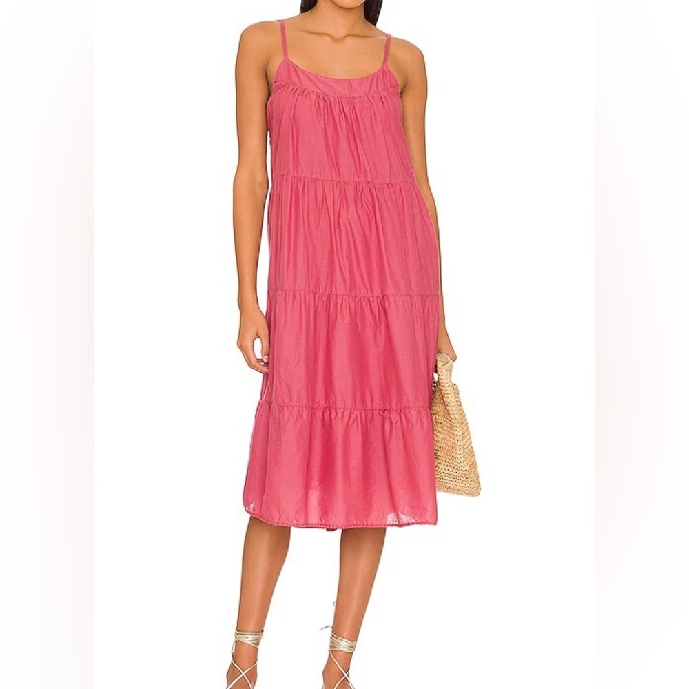 Nation LTD Felicity Midi Dress Flushed Rose